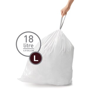 Foto 2 | Bolsas De Basura Simplehuman Code L Custom Fit 18 L 20 Unidades - Venta Internacional.
