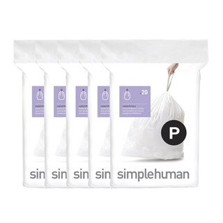 Foto 1 | Bolsas De Basura Simplehuman Code P 50-60 L 100 Unidades Blancas - Venta Internacional.
