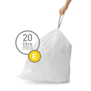 Foto 2 | Bolsas De Basura Simplehuman Code E 20 Litros 5.3 Galones 60 Unidades - Venta Internacional.