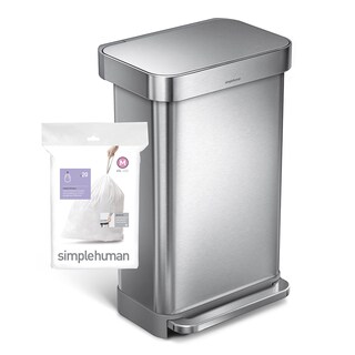 Foto 5 | Bolsas De Basura Simplehuman Code M De 45 Litros 11 9 Galones 60 Unidades - Venta Internacional.