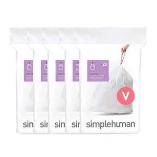 Foto 1 | Bolsas De Basura Simplehuman Code V 100 Unidades 16-18 L/4 2-4 8 Galones - Venta Internacional.
