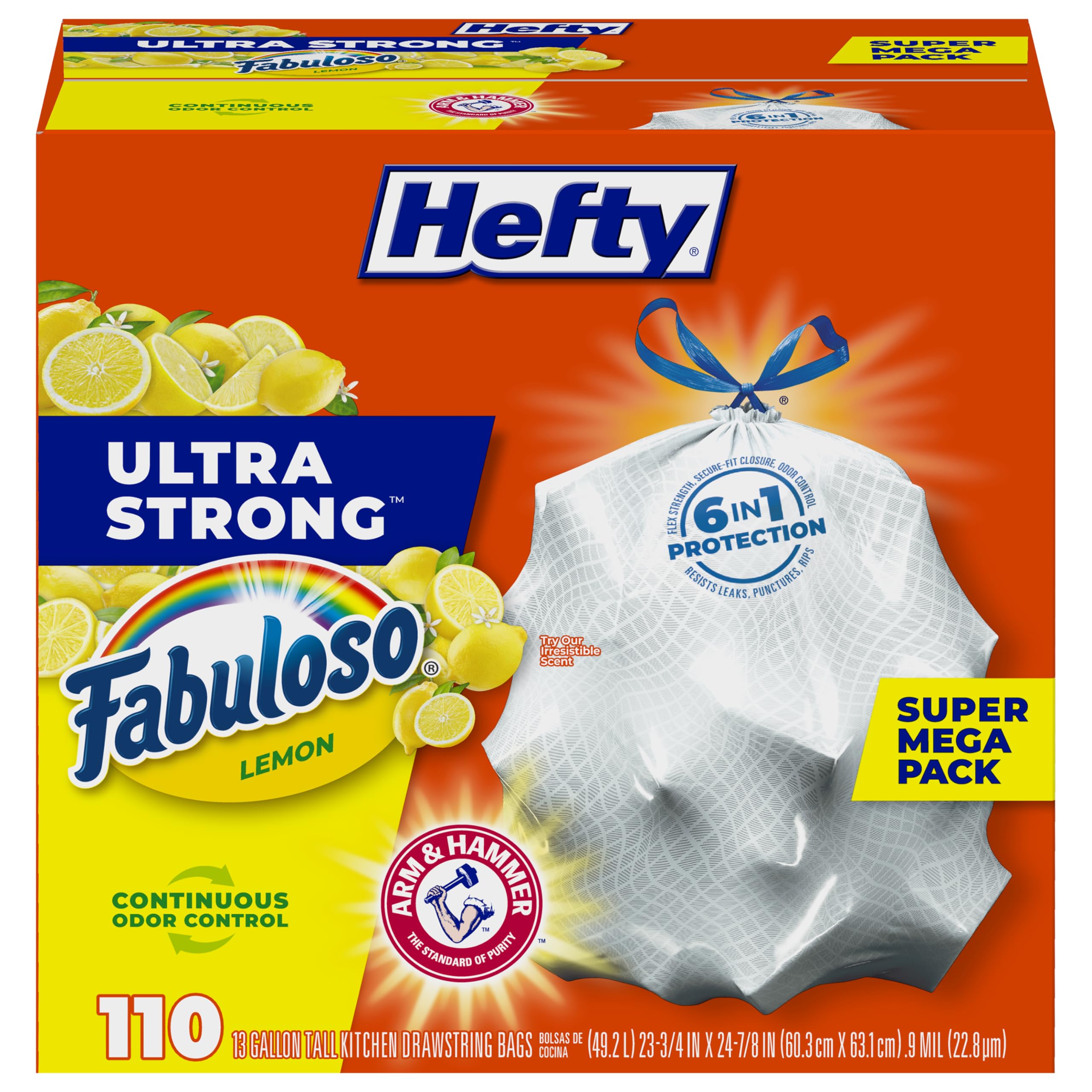 Foto 2 pulgar | Bolsas De Basura Hefty Ultra Strong  13 Galones  110 Bolsas  Blancas - Venta Internacional.