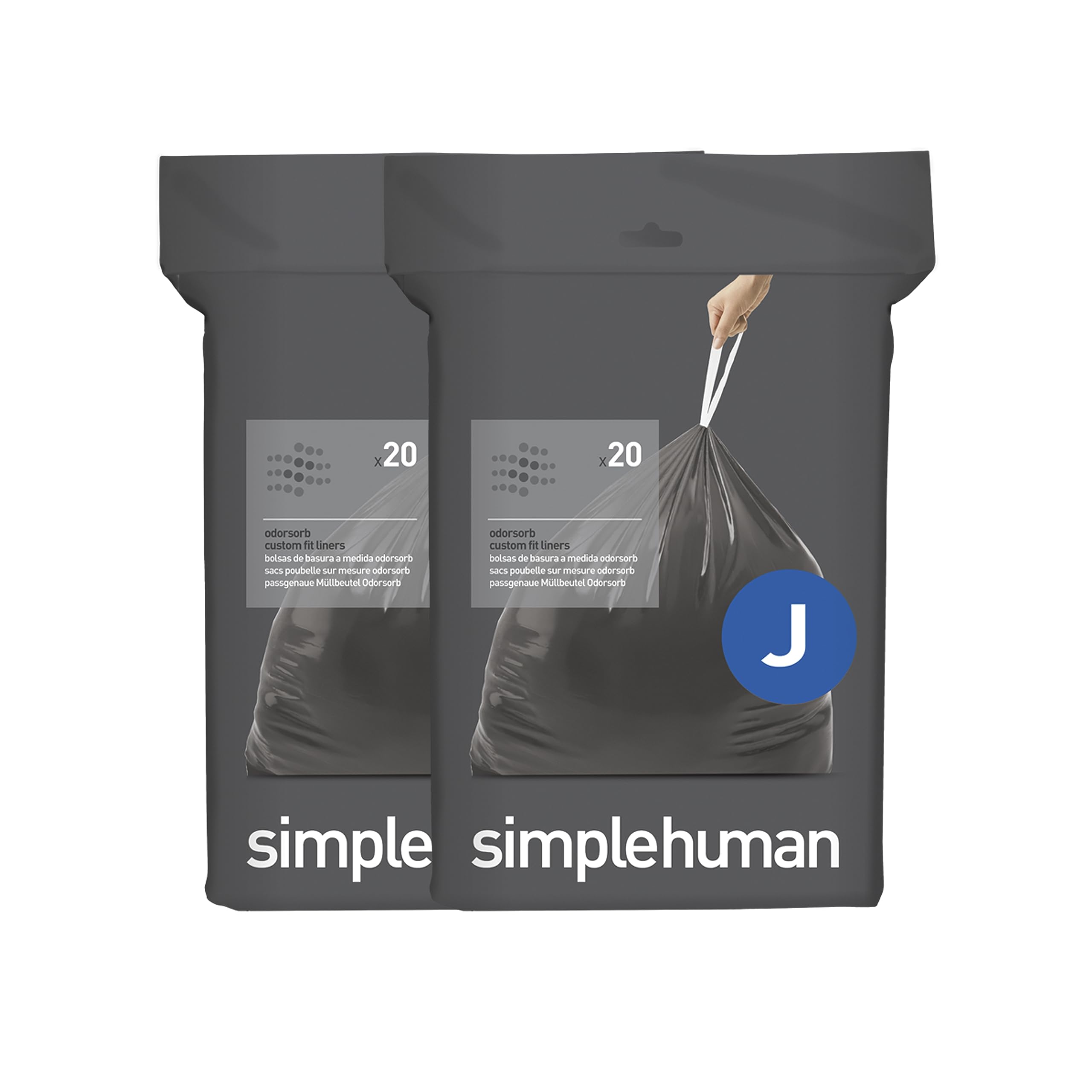 Foto 2 pulgar | Bolsas De Basura Simplehuman Code J 30-45 L/8-12 Galones  40 Unidades - Venta Internacional.