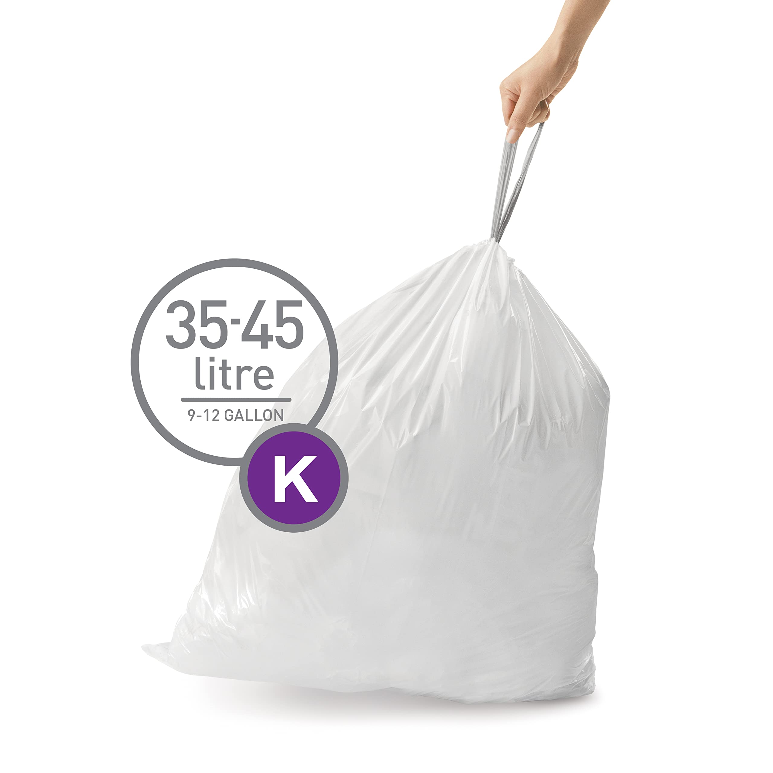 Foto 2 | Bolsas De Basura Simplehuman Code K 35-45 L/9-12 Galones  60 Unidades - Venta Internacional.