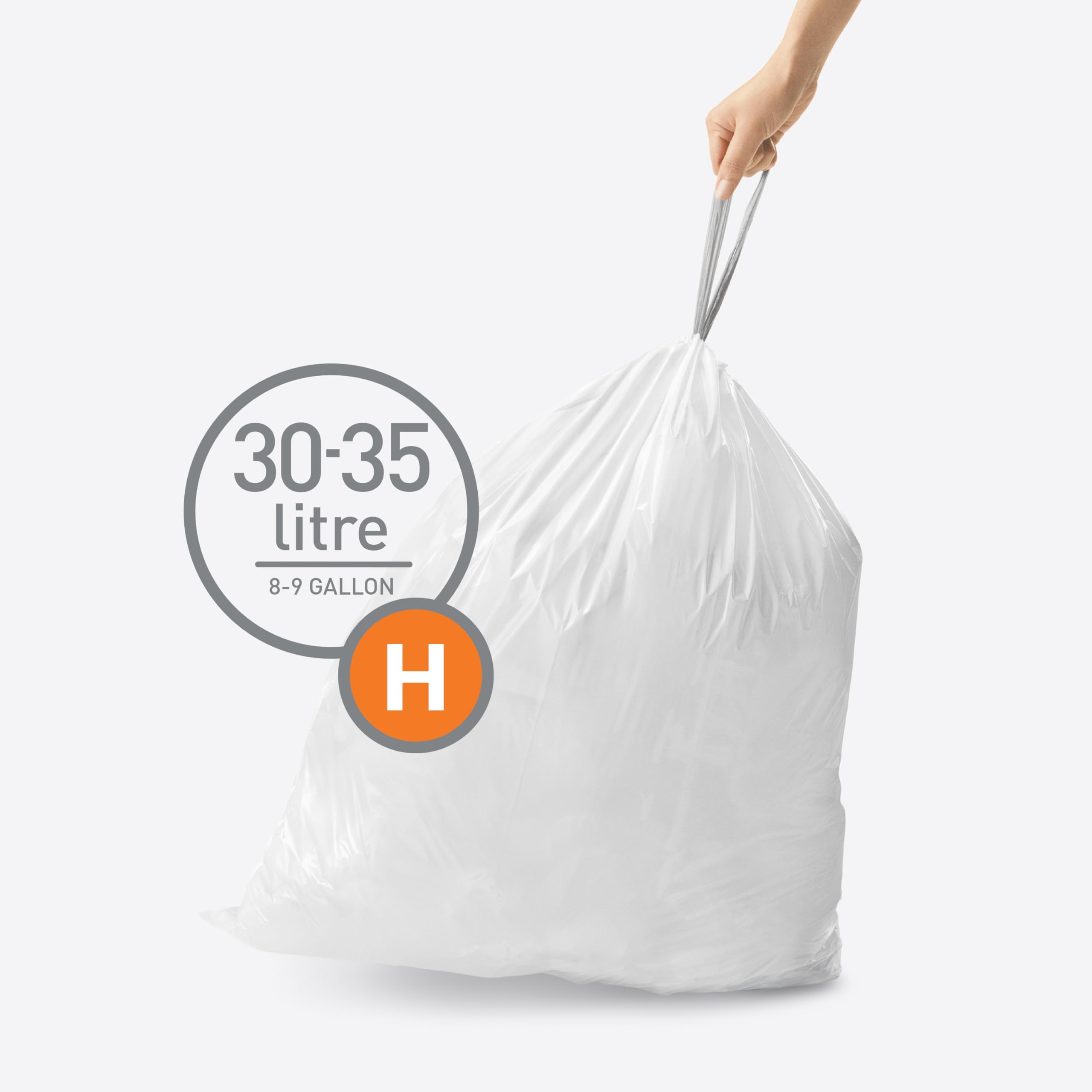 Foto 3 | Bolsas De Basura Simplehuman Code H 30-35 L/8-9 Galones  200 Unidades - Venta Internacional.