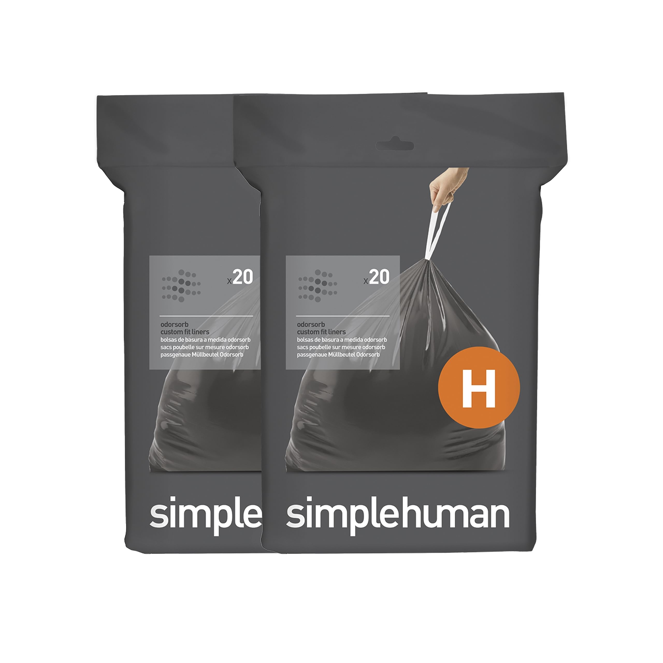 Foto 1 | Bolsas De Basura Simplehuman Code H  40 Unidades  30-35 L/8-9 Galones - Venta Internacional.