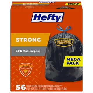 Foto 1 | Bolsas De Basura Hefty Strong 113 56 L 30 Galones Tamaño 56 Bolsas - Venta Internacional.