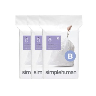 Foto 1 | Bolsas De Basura Simplehuman Code B 6 Litros 1.6 Galones 90 Unidades - Venta Internacional.