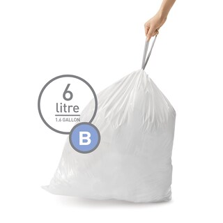 Foto 2 | Bolsas De Basura Simplehuman Code B 6 Litros 1.6 Galones 90 Unidades - Venta Internacional.