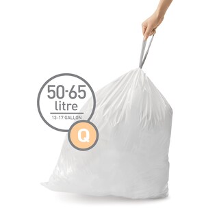 Foto 2 | Bolsas De Basura Simplehuman Code Q De 50 A 65 Litros 13 A 17 Galones 100 Unidades - Venta Internacional.