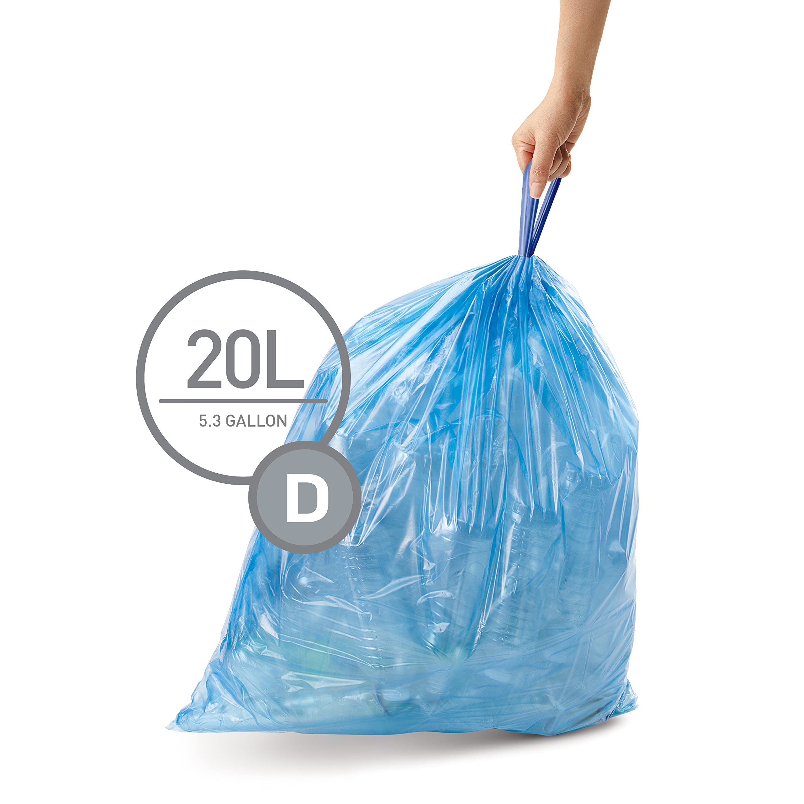 Foto 3 pulgar | Bolsas De Basura Simplehuman Code D  20 Litros  5.3 Galones  60 Unidades  Azules - Venta Internacional.