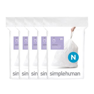 Foto 1 | Bolsas De Basura Simplehuman Code N 45-50 L 100 Unidades Blancas - Venta Internacional.