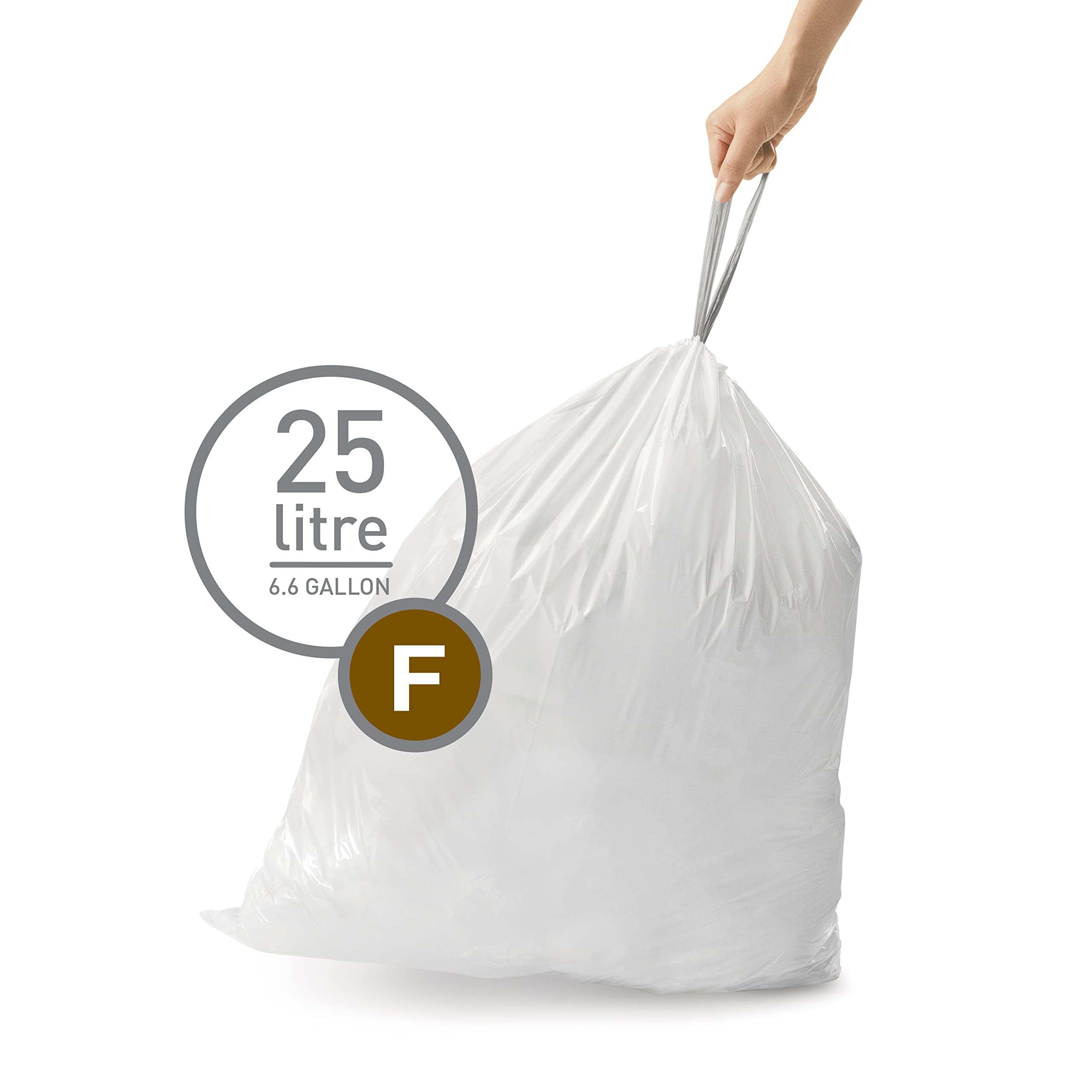Foto 3 pulgar | Bolsas De Basura Simplehuman Code F De 25 A 30 Litros  6 6 A 8 Galones  60 Unidades - Venta Internacional.