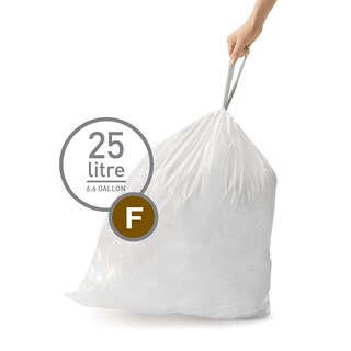 Foto 2 | Bolsas De Basura Simplehuman Code F De 25 A 30 Litros 6 6 A 8 Galones 60 Unidades - Venta Internacional.