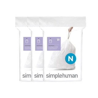 Foto 1 | Bolsas De Basura Simplehuman Code N 45-50 L 60 Unidades Blancas - Venta Internacional.