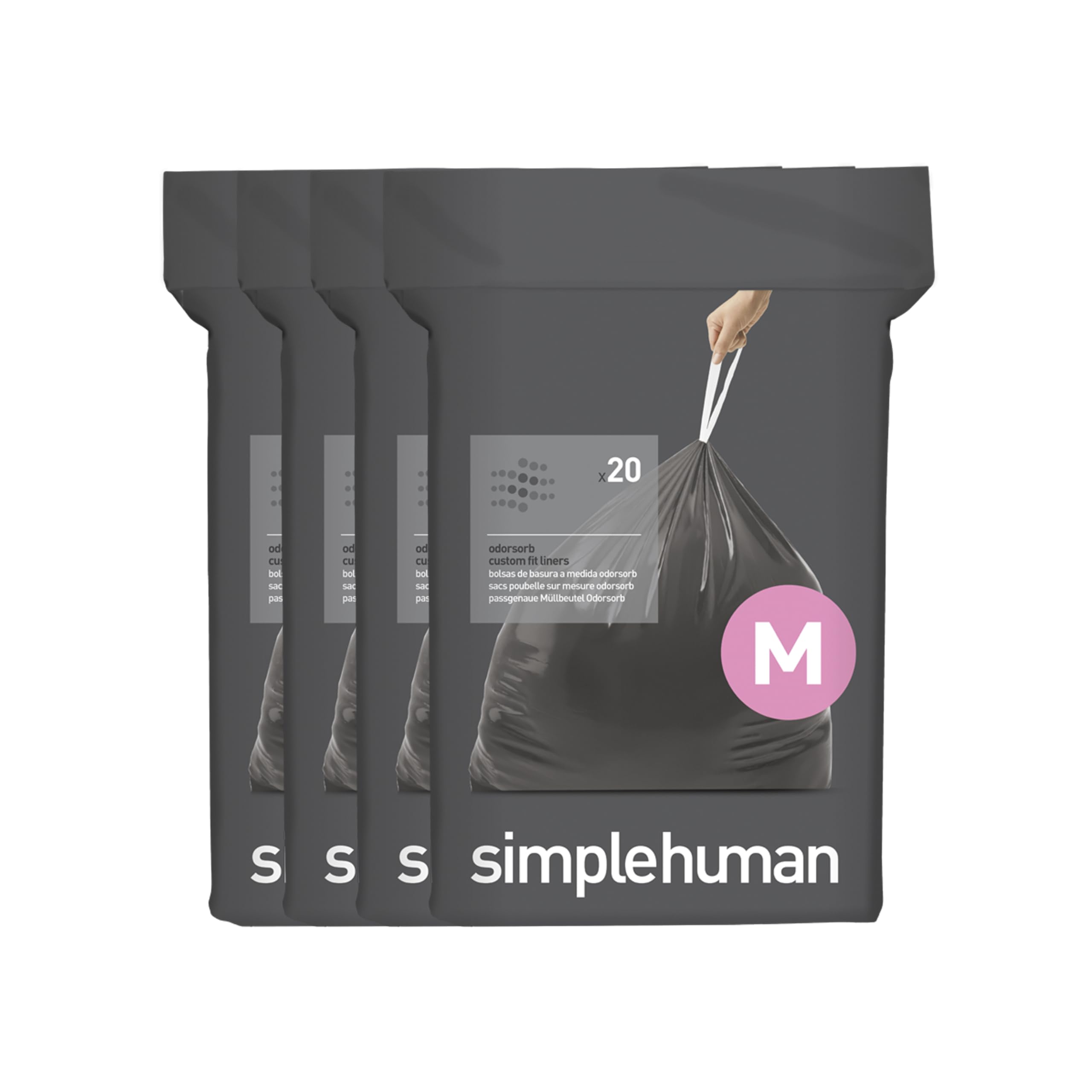 Foto 1 | Bolsas De Basura Simplehuman Code M  45 Litros  12 Galones  80 Unidades - Venta Internacional.