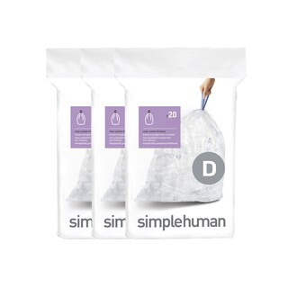 Foto 1 | Bolsas De Basura Simplehuman Code D Custom Fit 20 L 60 Unidades - Venta Internacional.