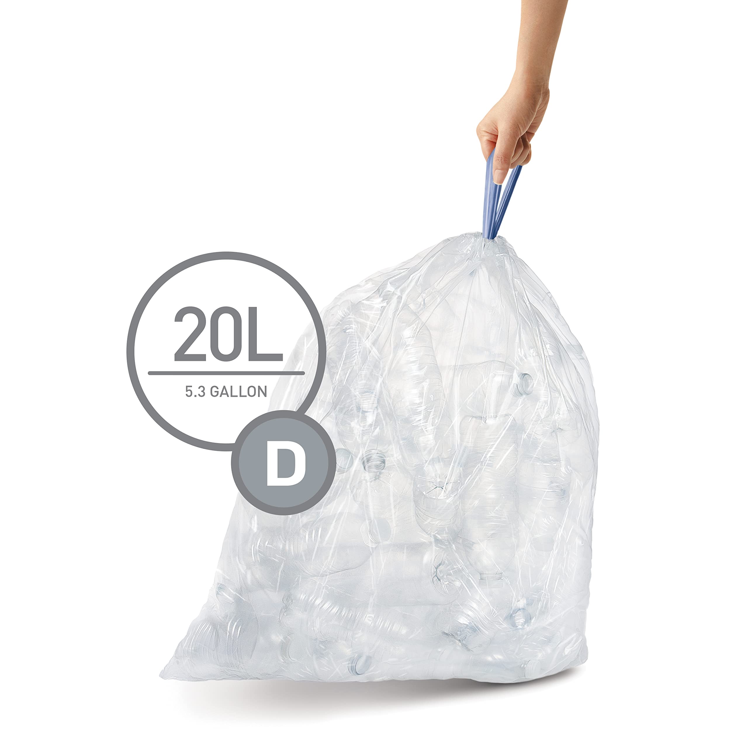 Foto 3 pulgar | Bolsas De Basura Simplehuman Code D Custom Fit  20 L  60 Unidades - Venta Internacional.
