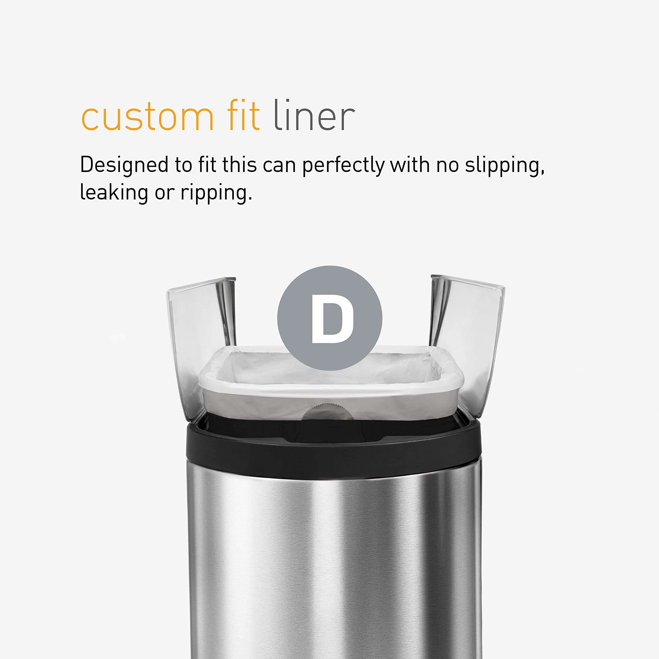 Foto 5 pulgar | Bolsas De Basura Simplehuman Code D Custom Fit  20 L  60 Unidades - Venta Internacional.