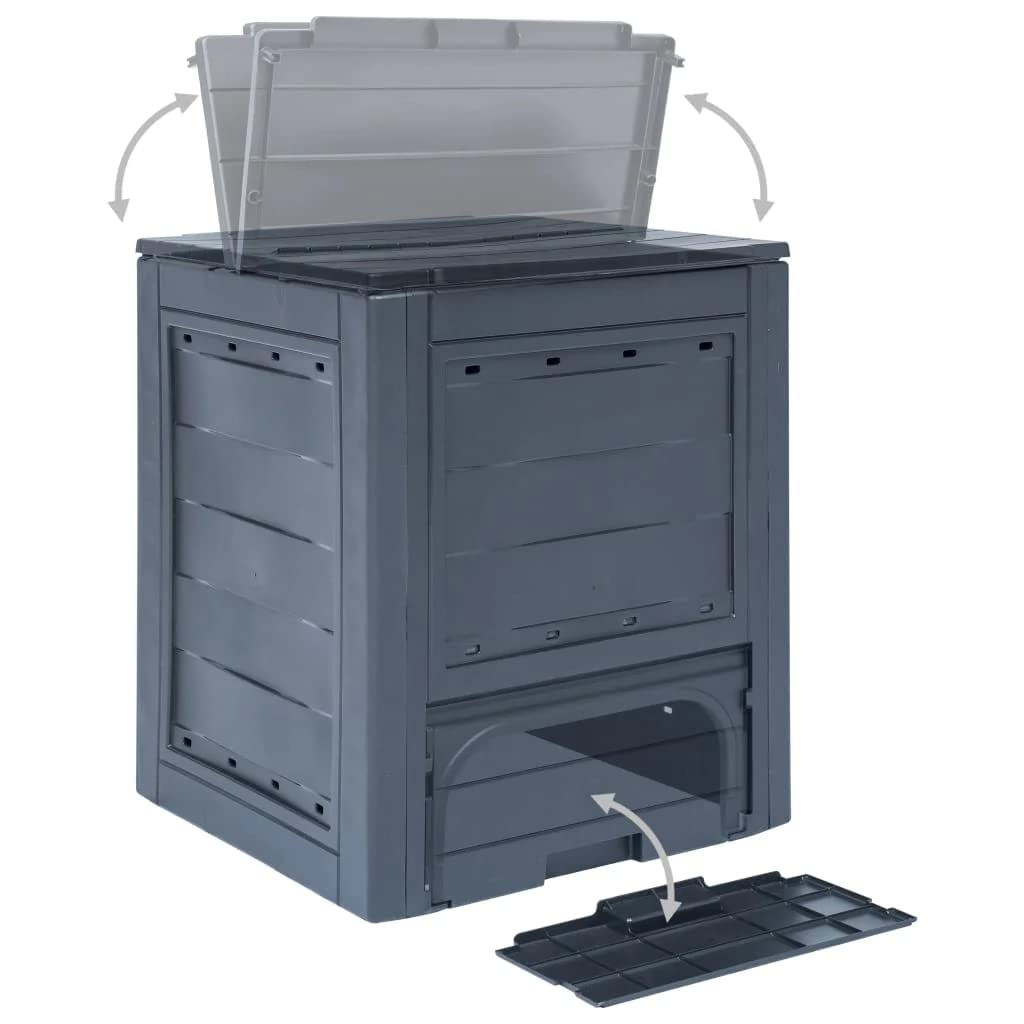 Foto 4 | Contenedor De Abono Para Jardín Vidaxl 780l  Color Gris - Venta Internacional.