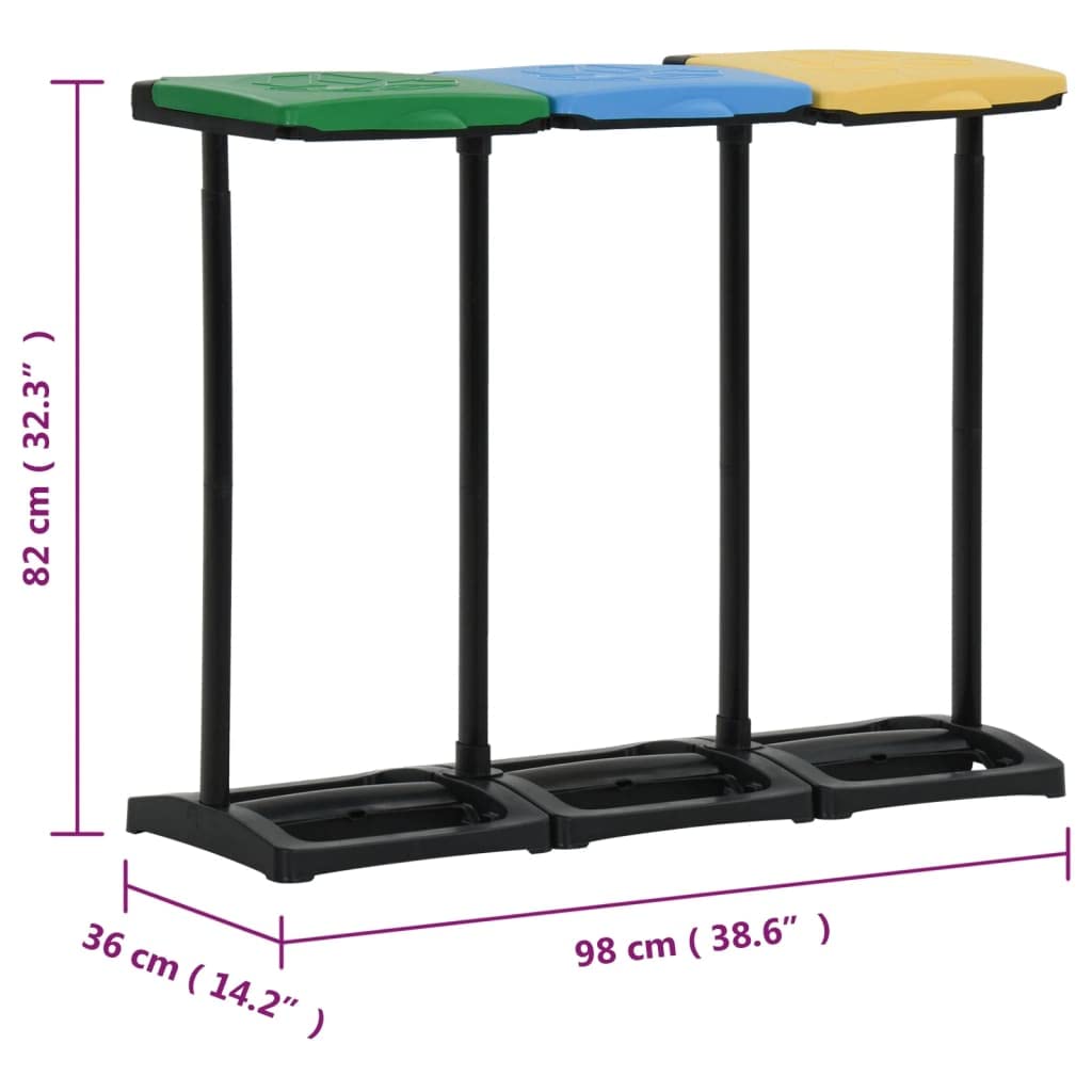 Foto 4 pulgar | Soporte Para Bolsas De Basura Vidaxl  Multicolor  Ligero Y Portátil - Venta Internacional.