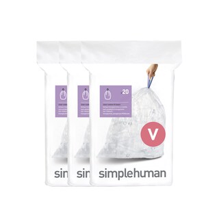 Foto 1 | Bolsas De Basura Simplehuman Code V 60 Unidades 16 A 18 Litros 4 2 A 4 8 Galones - Venta Internacional.