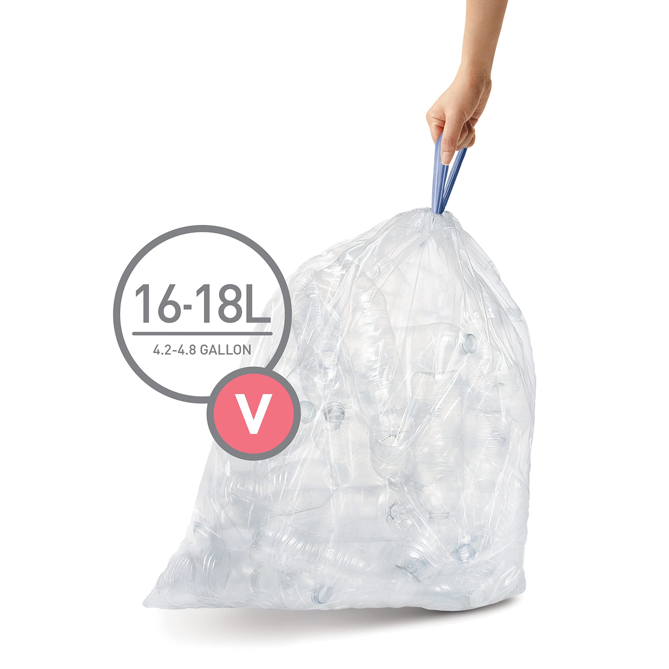Foto 3 pulgar | Bolsas De Basura Simplehuman Code V  60 Unidades  16 A 18 Litros  4 2 A 4 8 Galones - Venta Internacional.