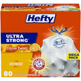 Foto 1 | Bolsas De Basura Hefty Ultra Strong 13 Galones 80 Unidades Blancas - Venta Internacional.