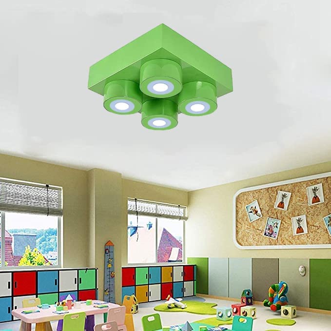 Lampara De Bloques Para Armar Color Verde $3,199