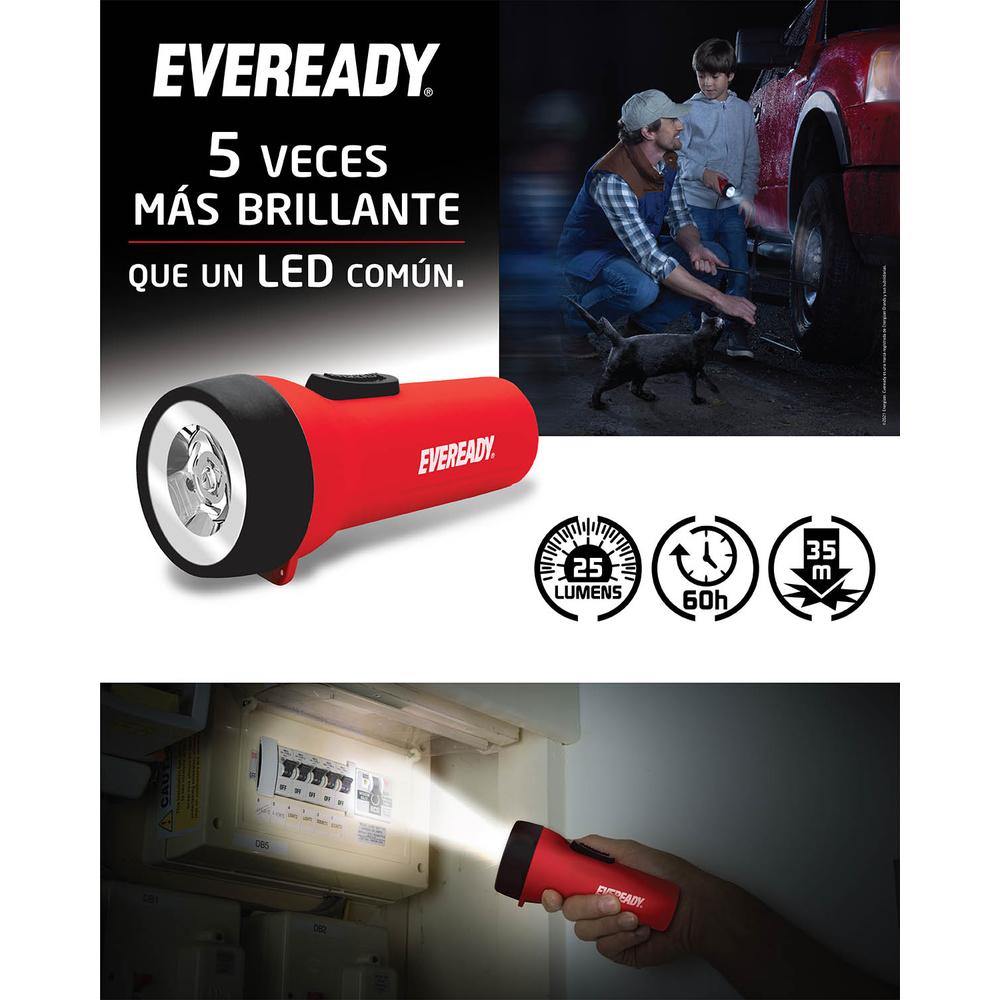 Foto 9 pulgar | Linterna de Mano Eveready One Led color Rojo Larga Distancia