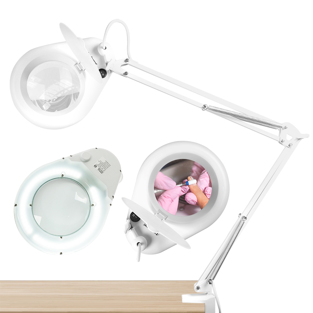 Foto 1 | Lupa Con Luz Led Aumento 5x Brazo Articulado Para Escritorio, Redlemon, Color Blanco