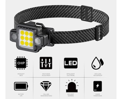 Foto 6 | Set 2 Linterna De Cabeza Led Magnética Ultraligera Usb