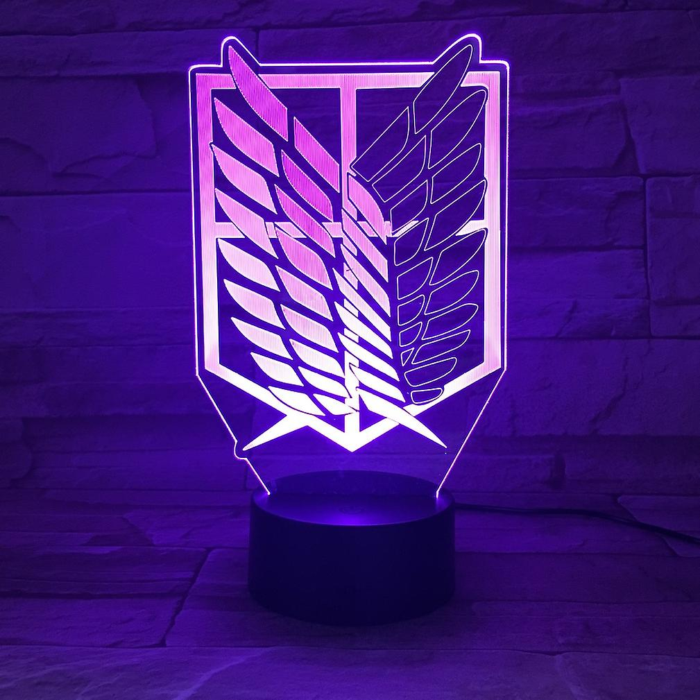 Foto 2 pulgar | Lámpara De Mesa Night Light Attack On Titan 3d Led Para Dormitorio Infantil - Venta Internacional.