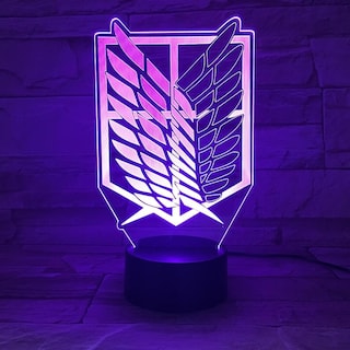 Foto 1 | Lámpara De Mesa Night Light Attack On Titan 3d Led Para Dormitorio Infantil - Venta Internacional.