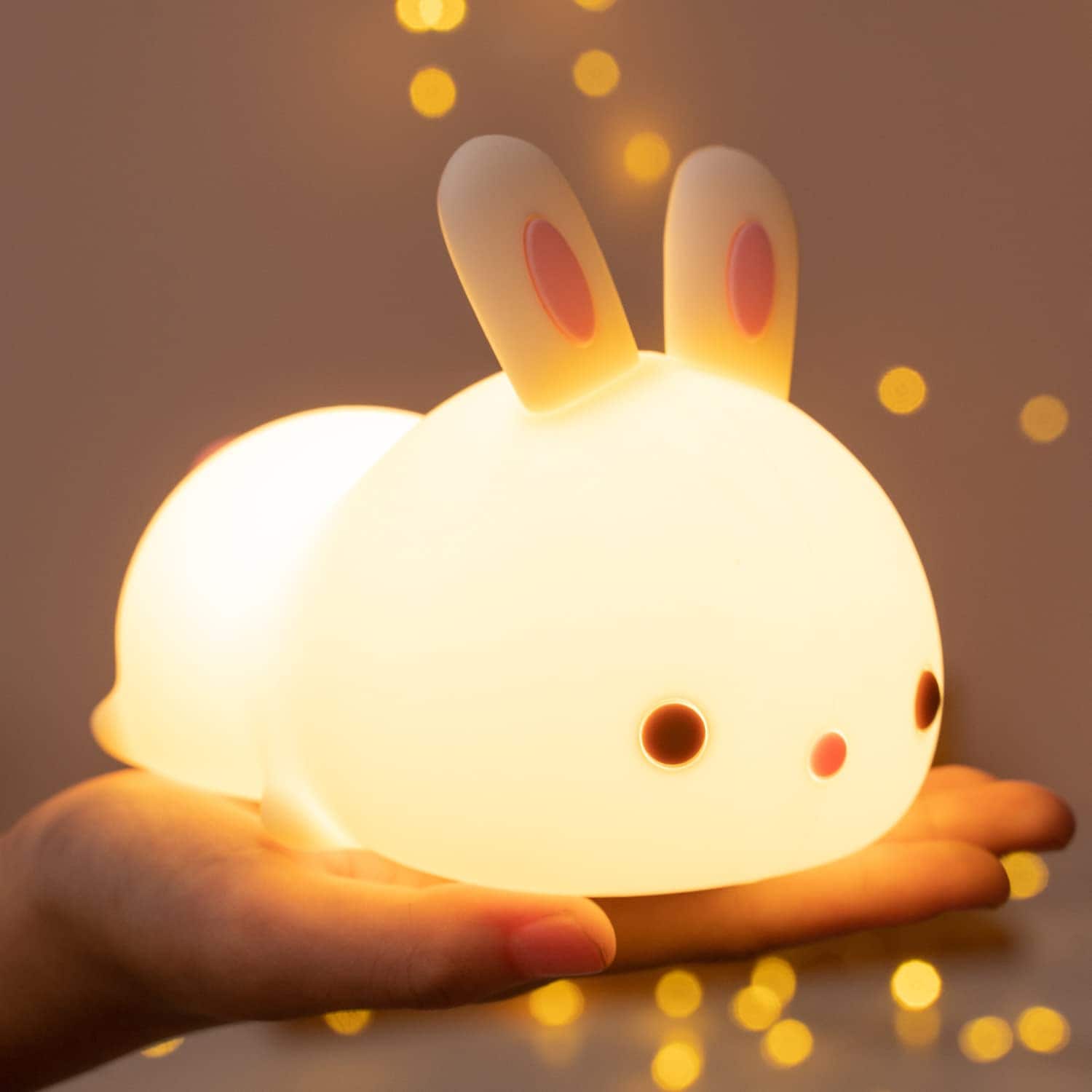 Night Light One Fire Bunny Para Niños, 16 Colores, Recargable - Venta Internacional. $683