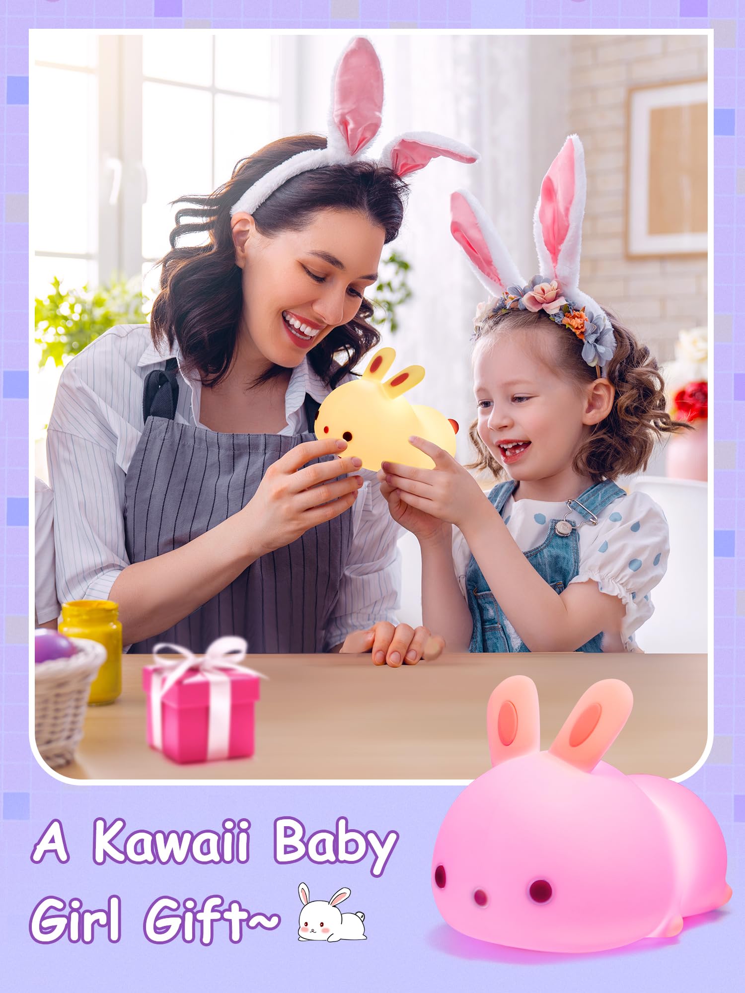 Foto 6 | Night Light One Fire Bunny Para Niños, 16 Colores, Recargable - Venta Internacional.
