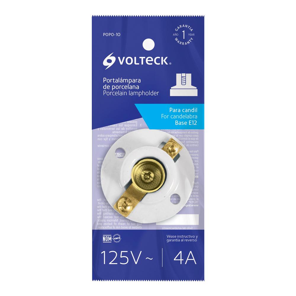 Foto 3 pulgar | Portalámpara De Porcelana Para Candil Volteck