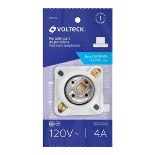 Foto 2 | Portalámpara De Porcelana Forma Cuadrada Volteck
