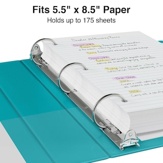 Foto 4 | View Binder Staples Mini, 5.5 X 8.5 Pulgadas, 1 Pulgada, 3 Anillos, Verde Azulado - Venta Internacional.
