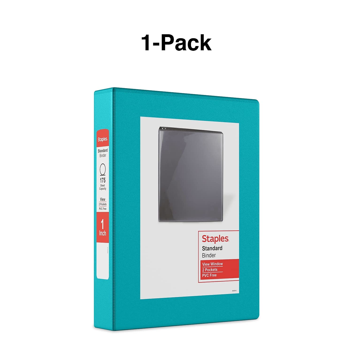 Foto 7 | View Binder Staples Mini, 5.5 X 8.5 Pulgadas, 1 Pulgada, 3 Anillos, Verde Azulado - Venta Internacional.