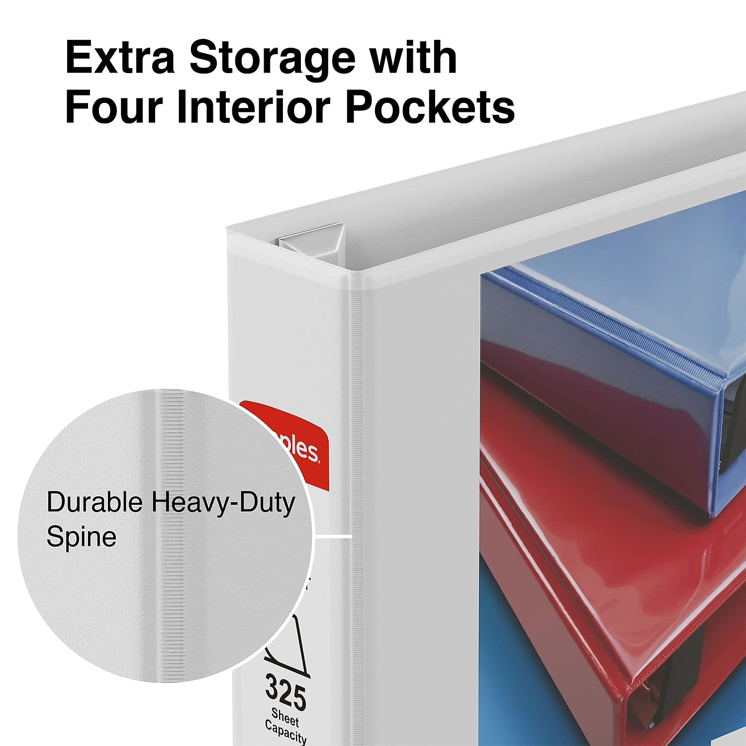 Foto 5 pulgar | View Binder Staples 82684 Heavy Duty, 1.5 Pulgadas, Color Blanco - Venta Internacional.
