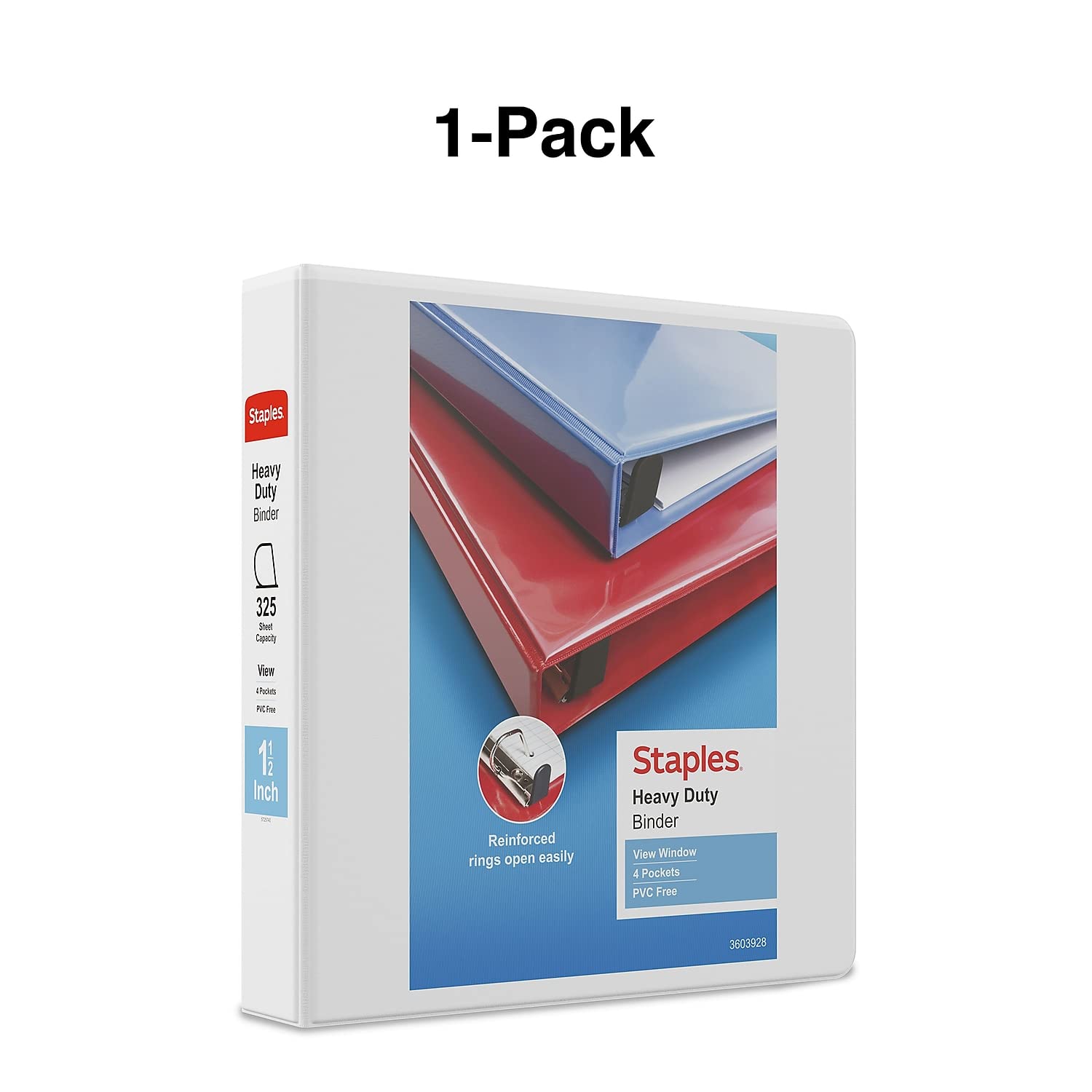 Foto 7 pulgar | View Binder Staples 82684 Heavy Duty, 1.5 Pulgadas, Color Blanco - Venta Internacional.