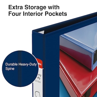 Foto 3 | Binder Staples 82700 Heavy Duty, 3 Anillos De 1 Pulgada, Azul - Venta Internacional.