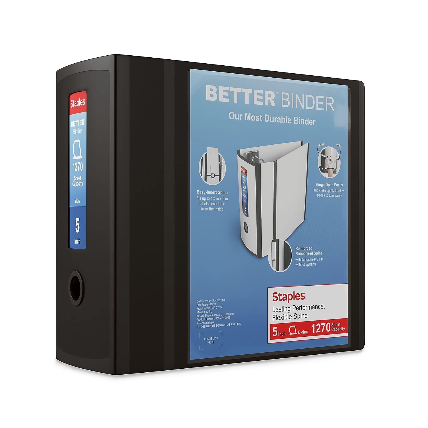 Foto 2 pulgar | Binder Staples Better Heavy-duty View, 5 Pulgadas Y 1000 Hojas - Venta Internacional.