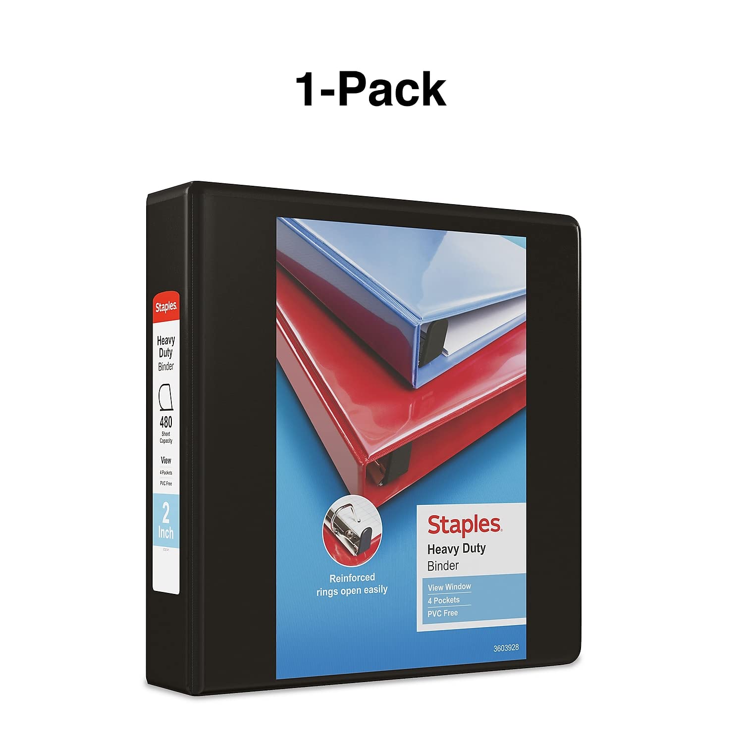 Foto 7 pulgar | View Binder Staples 82679 Heavy Duty, 2 Pulgadas Y 3 Anillos, Negro - Venta Internacional.