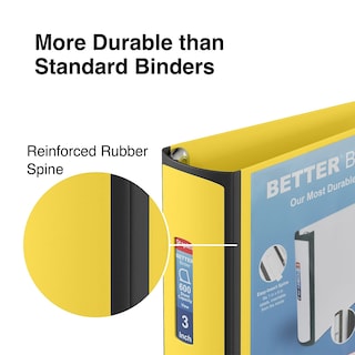 Foto 5 | Binder Staples Better, 3 Anillas, 3 Pulgadas D, Color Amarillo (20245) - Venta Internacional.