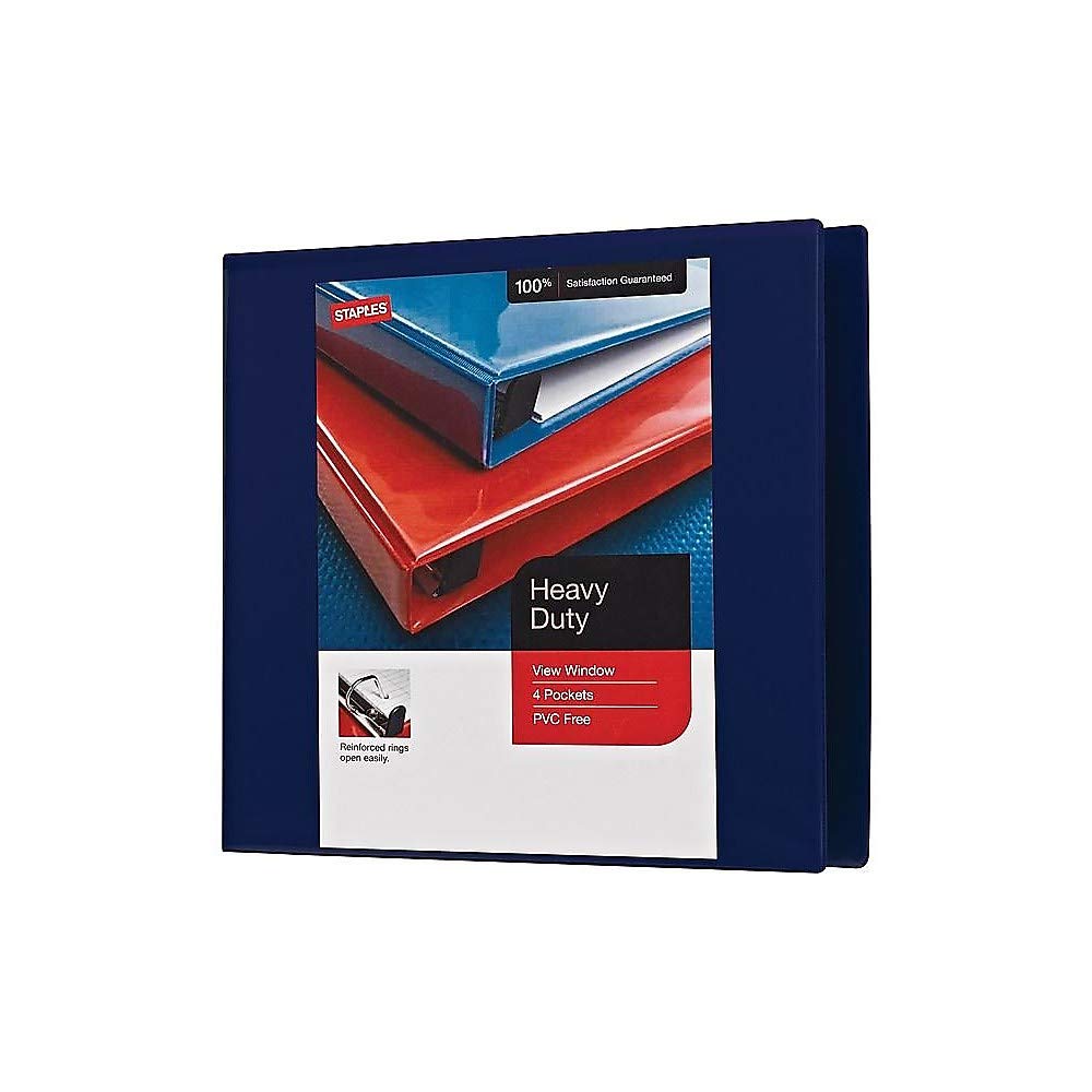 Foto 3 pulgar | Binder Staples 976049, Resistente, 4 Pulgadas En D, 3 Anillos, Azul Marino - Venta Internacional.