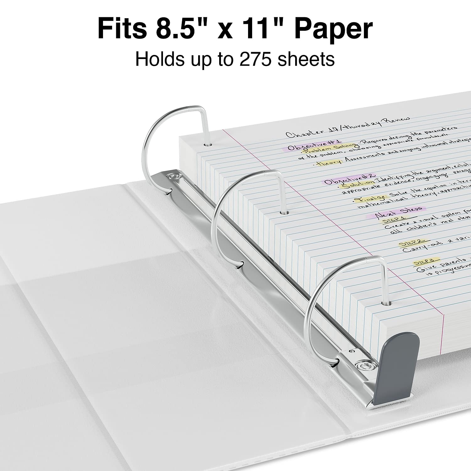 Foto 3 | Binder Staples Heavy Duty Con Vista De 3 Anillas, 1 Pulgada, Color Blanco, Paquete De 3 - Venta Internacional.