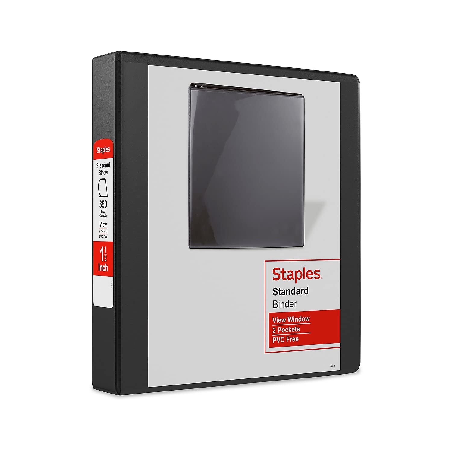 View Binders Staples 2661500, Estándar, 3 Anillos, 1.5 Pulgadas, Negro - Venta Internacional.