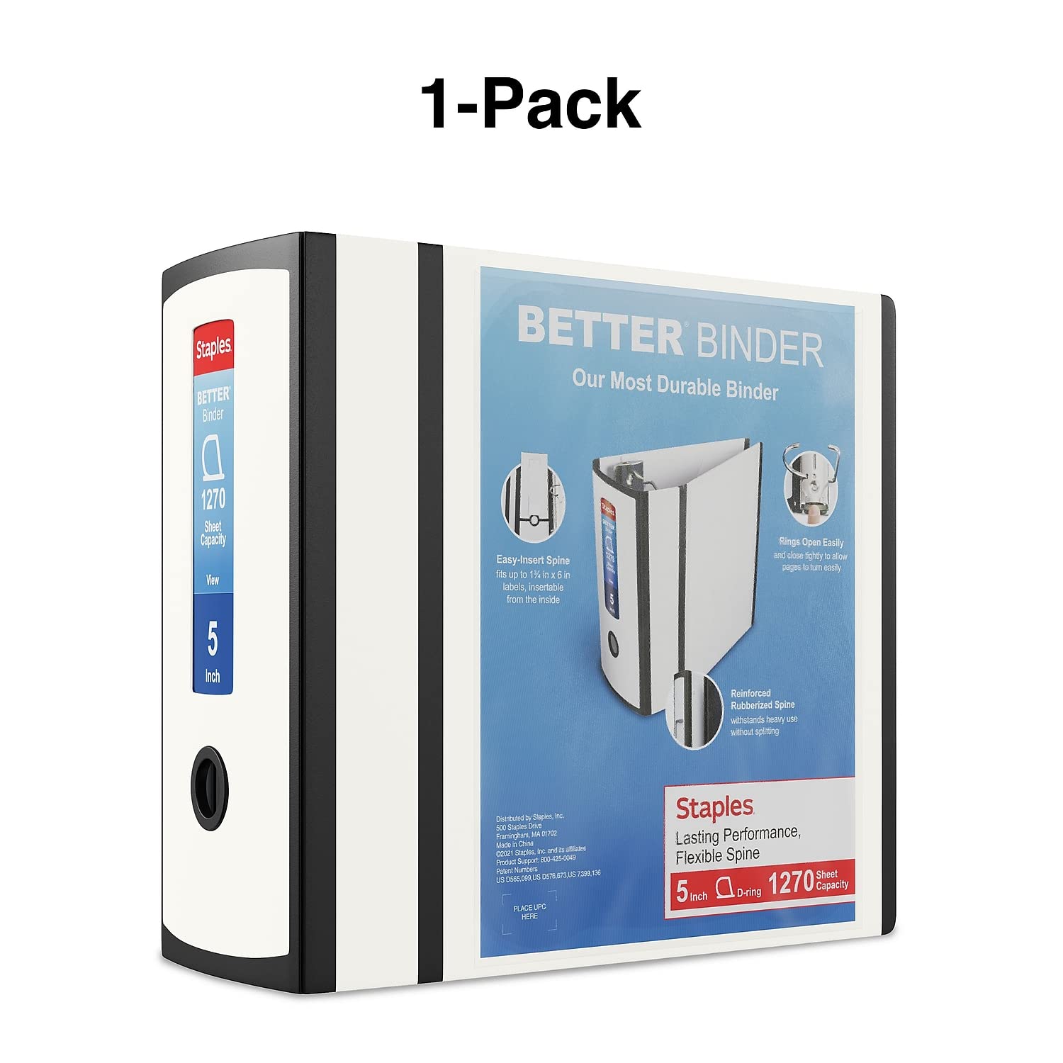 Foto 8 pulgar | Binder Staples Better Heavy-duty View, 1000 Hojas, Color Blanco - Venta Internacional.